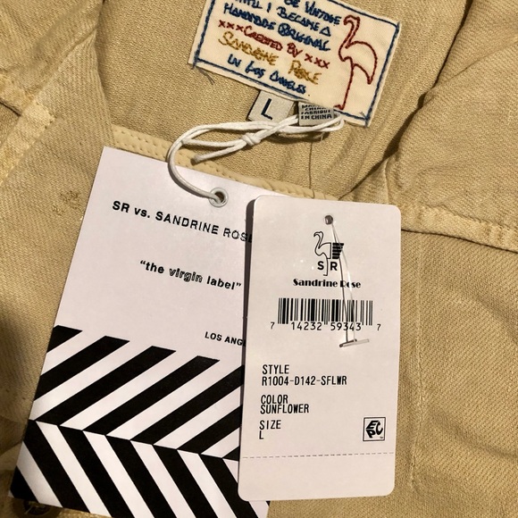 Free People X Sandrine Rose Oversized Empire Jean Jacket In Cream. NWT! Sz M & L - Picture 15 of 16